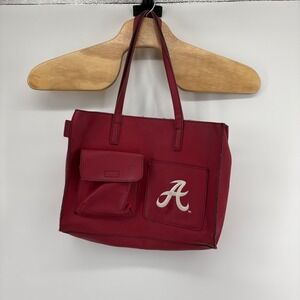 Alan Stuart Atlanta Braves MLB Red Tote Bag Faux Leather Shoulder Bag